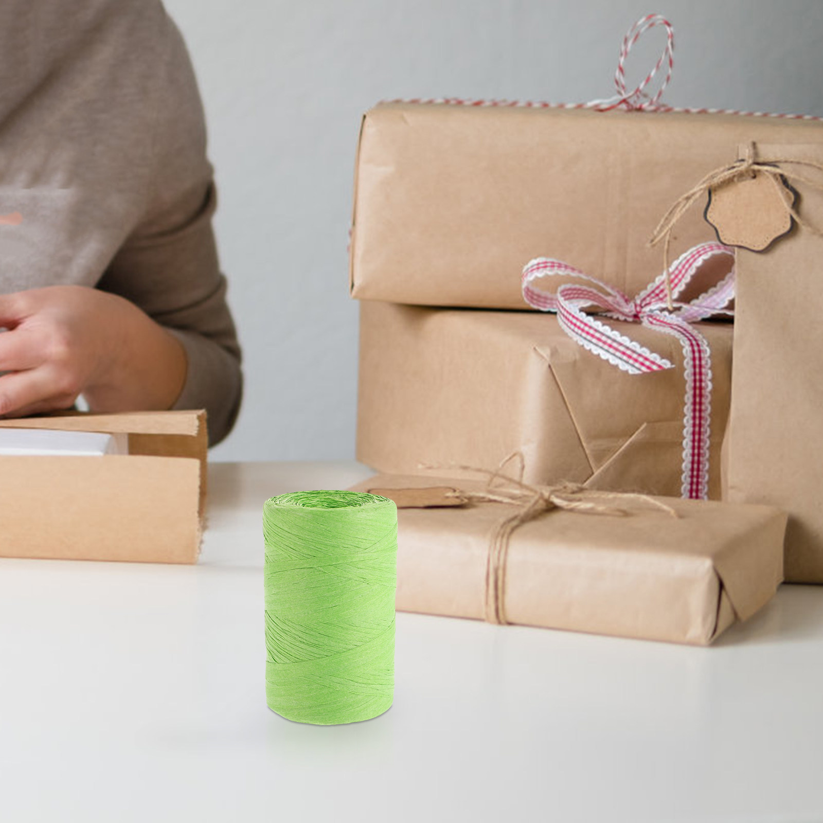 Papercraft Supply Ribbon - Kolorowa taśma z papieru rafia, płaska