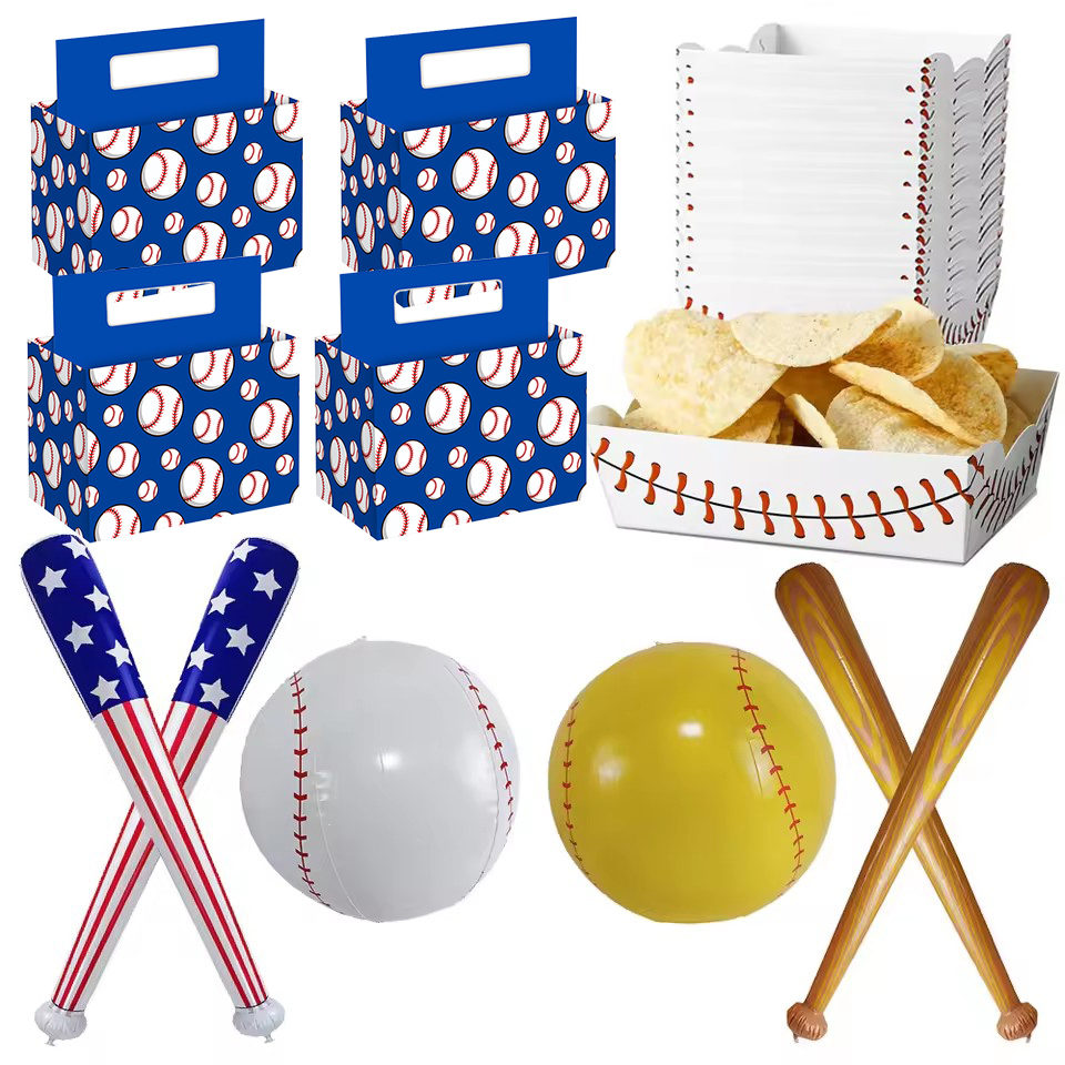 Table Cloth Disposable - Artykuły na imprezę baseballową Jednorazowy plastikowy