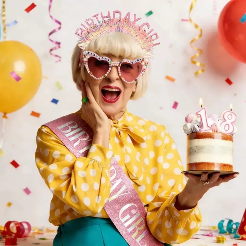 3 szt./zestaw: Opaska z brokat – Birthday Sash Glitter recenzja i cena