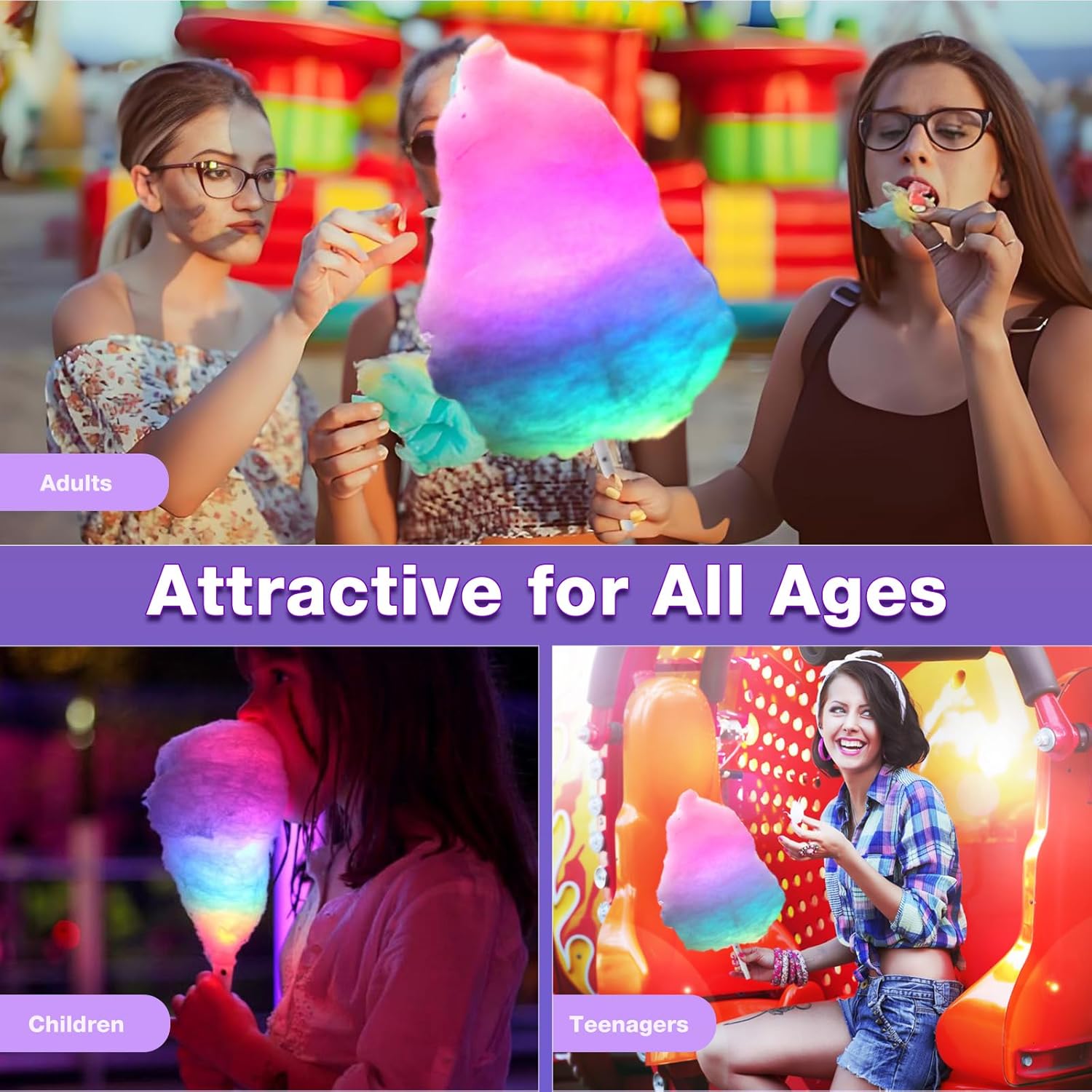 20 szt. Kolorowe, migające LED – Cotton Candy Cone recenzja i cena