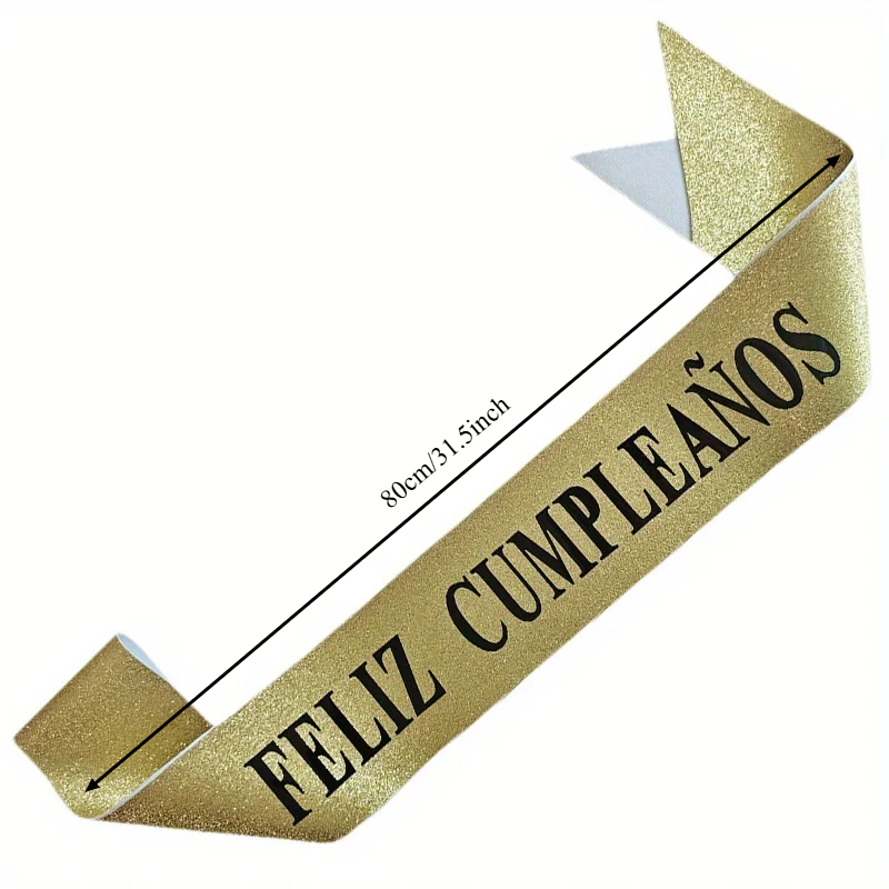 Złota brokatowa szarfa Feliz C – Birthday Sash Glitter recenzja i cena