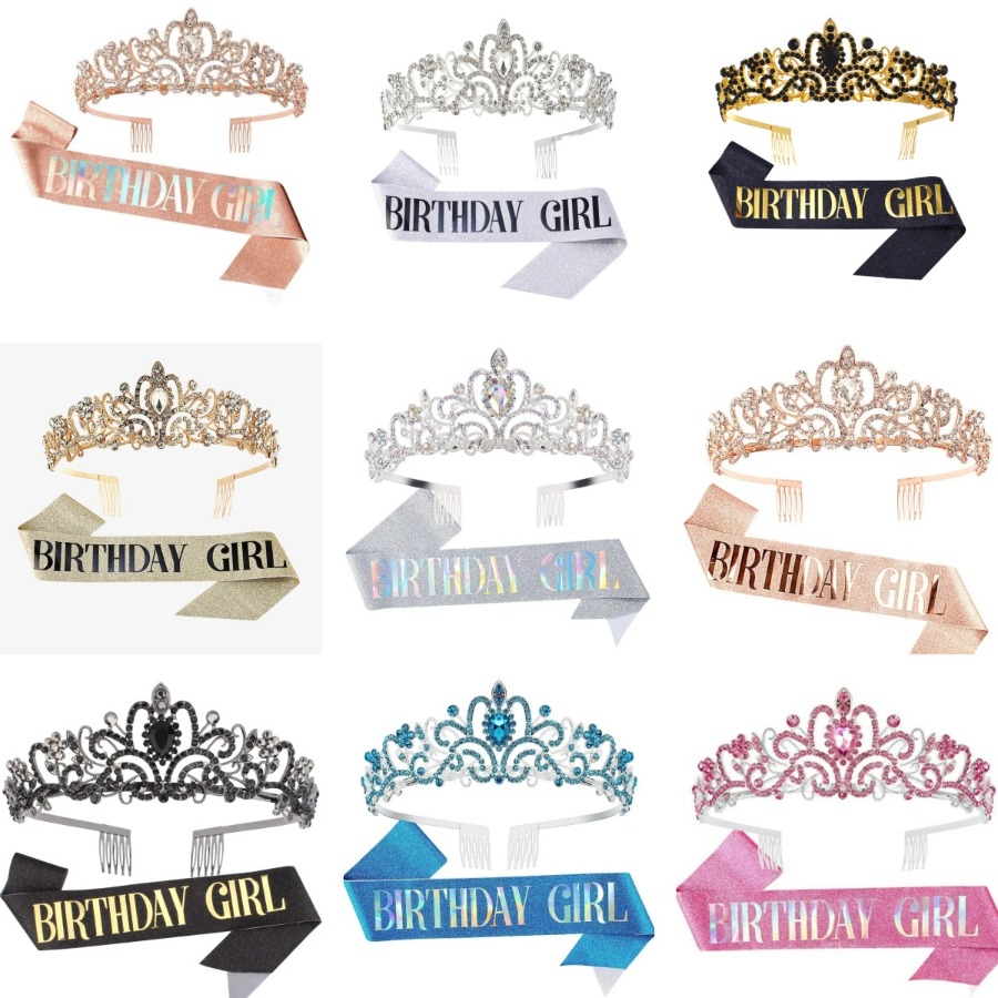 Zestaw 2 sztuk: Korona z krysz – Birthday Sash Glitter recenzja i cena