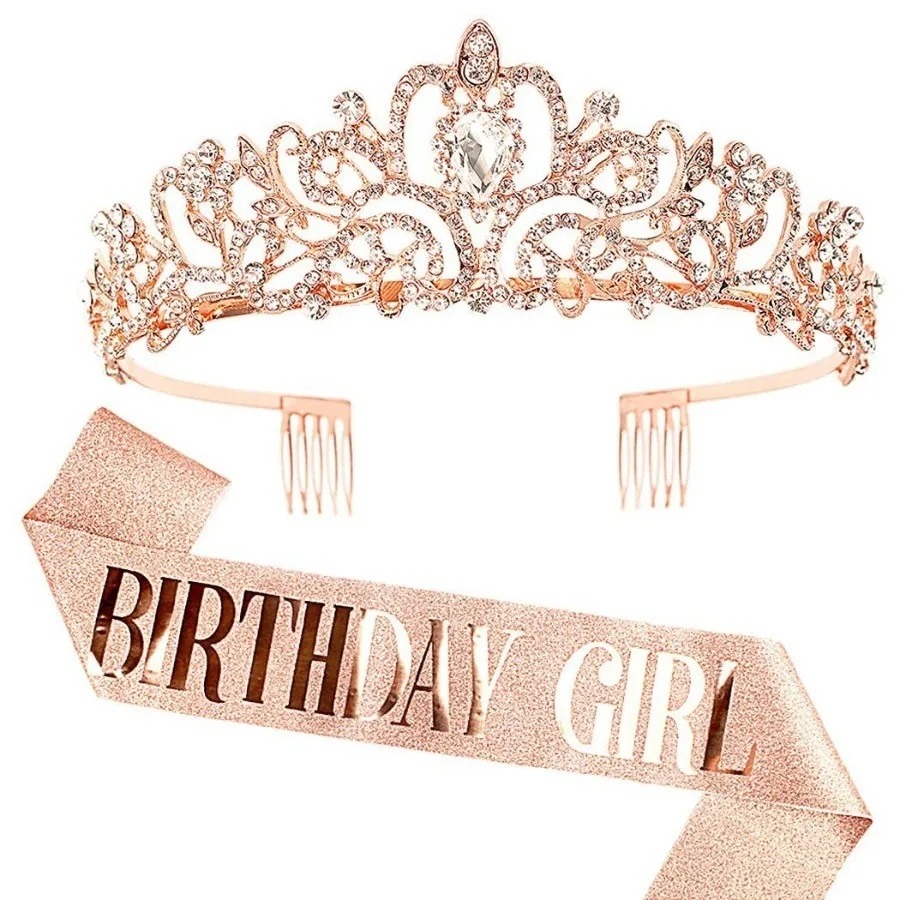 Zestaw 2 sztuk: Korona z krysz – Birthday Sash Glitter recenzja i cena