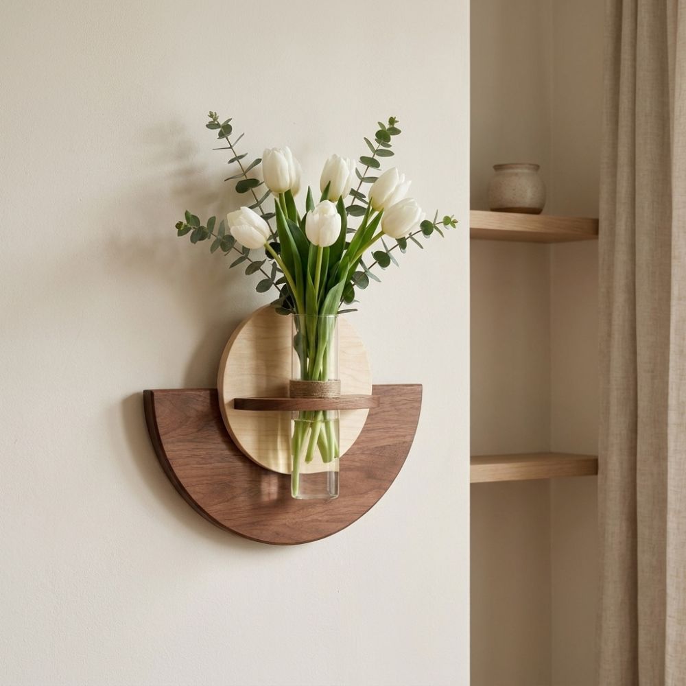 Owalna drewniana półka ścienna – Flower Wall Panel recenzja i cena
